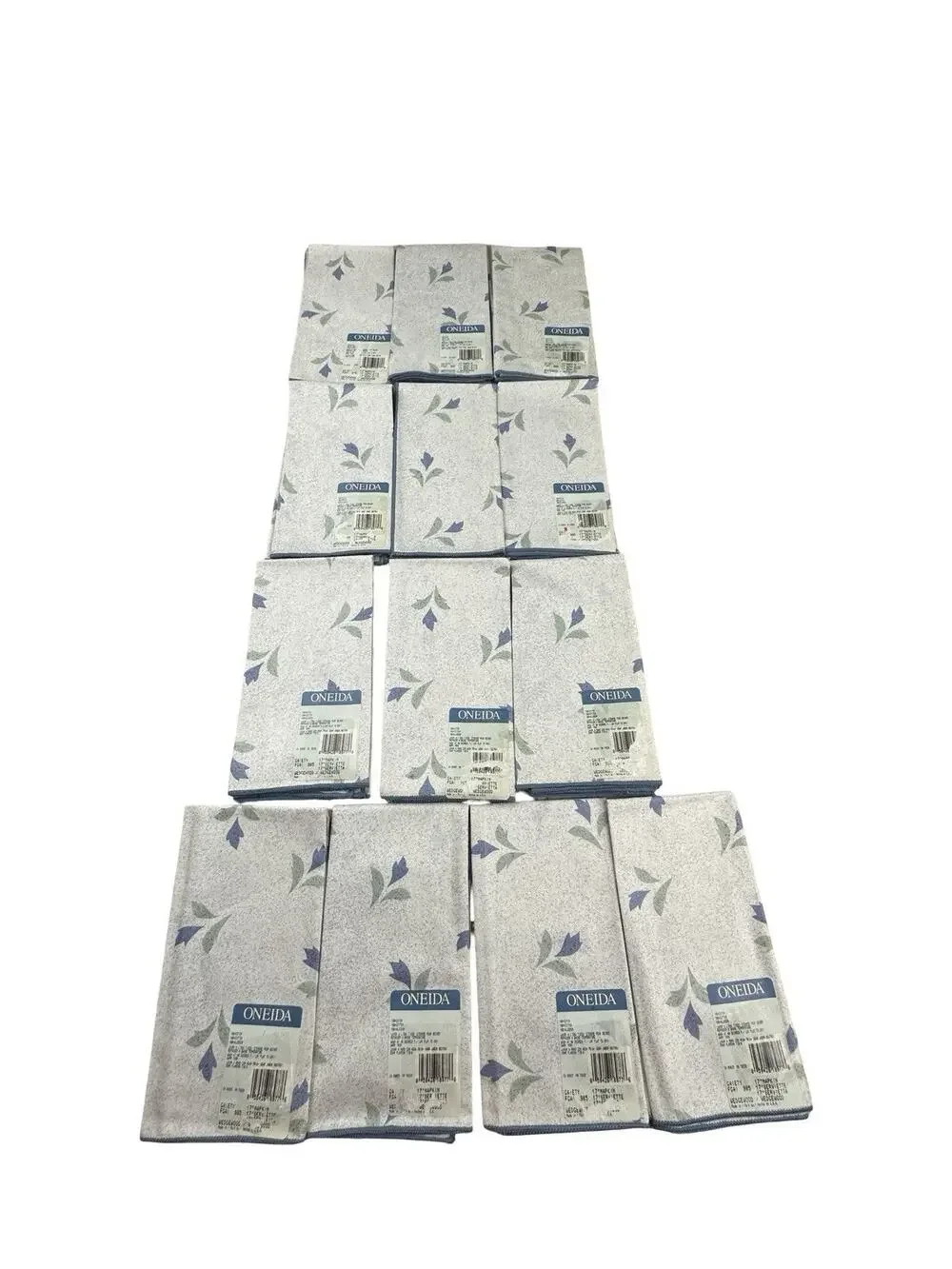 Lot of 13 Vintage Oneida Gaiety Wedgewood 17” Cotton Cloth Napkins NIP USA